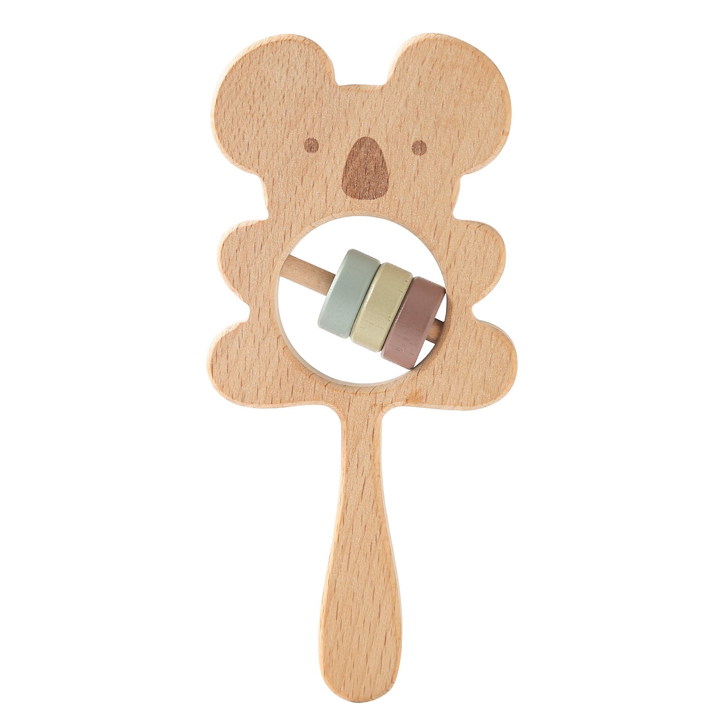 Baby Wooden Hand-held Rattle
