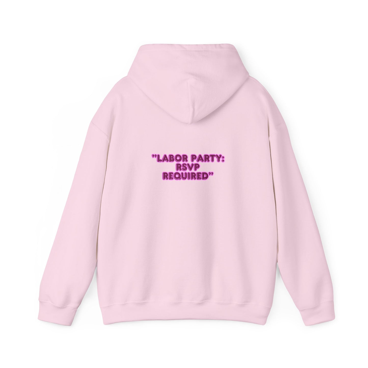 Labor Party Hoodie – RSVP Required, Cozy Maternity Sweatshirt
