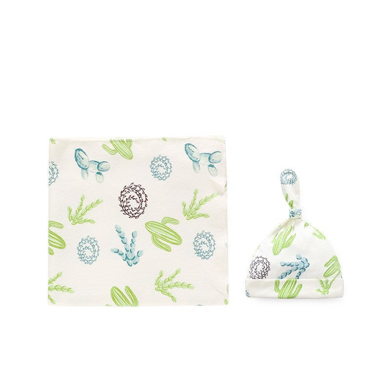 Baby Cotton Blanket & Hat Set