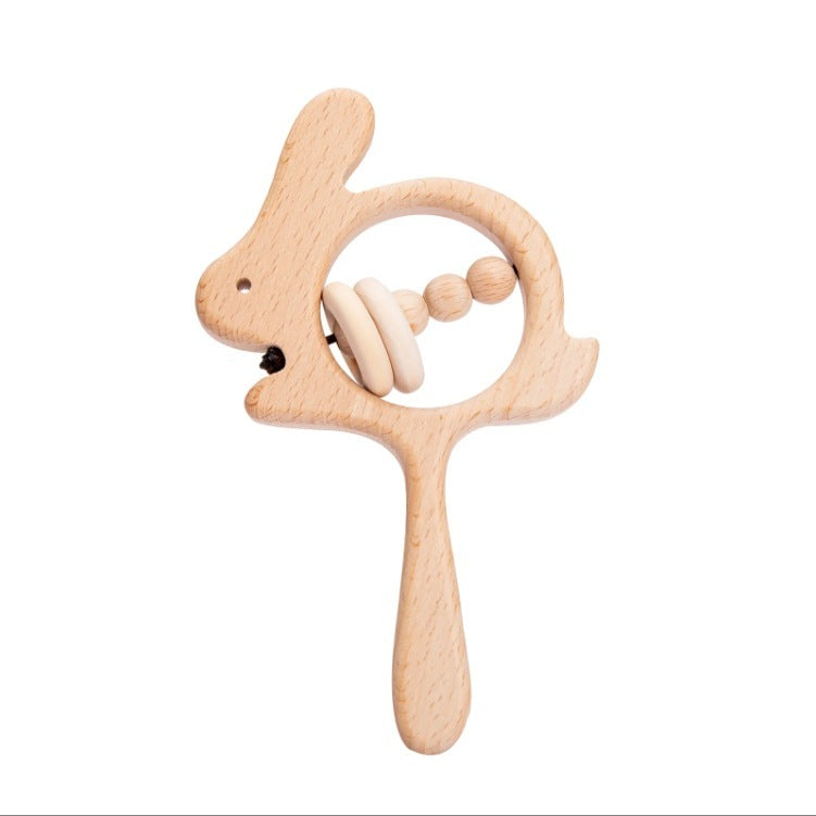 Baby Wooden Hand-held Rattle