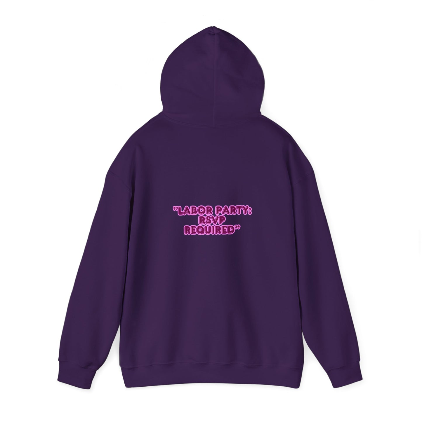 Labor Party Hoodie – RSVP Required, Cozy Maternity Sweatshirt