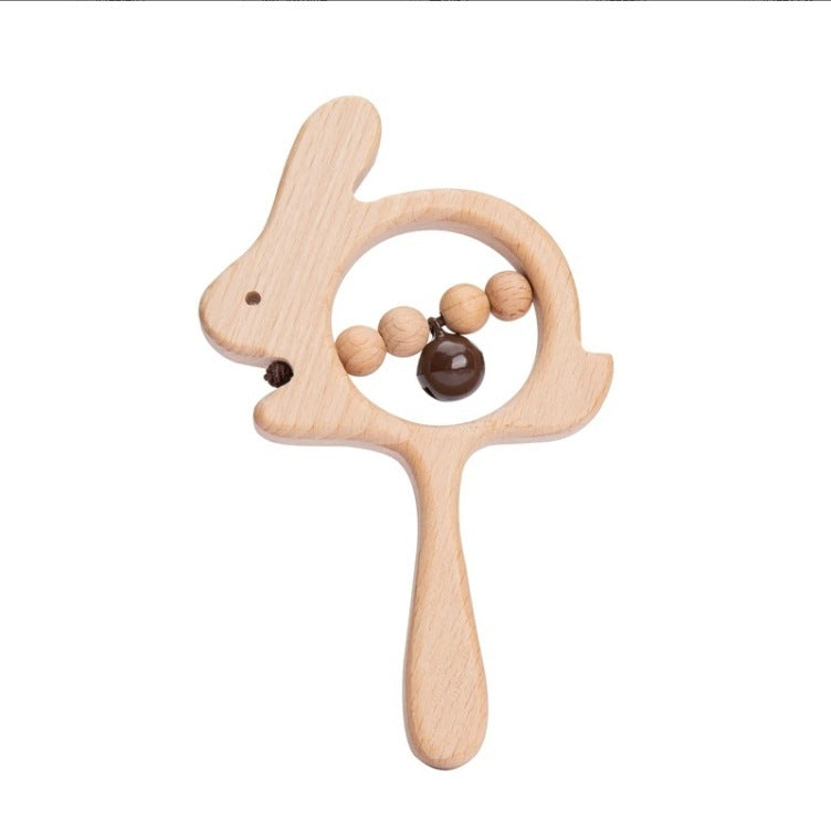 Baby Wooden Hand-held Rattle