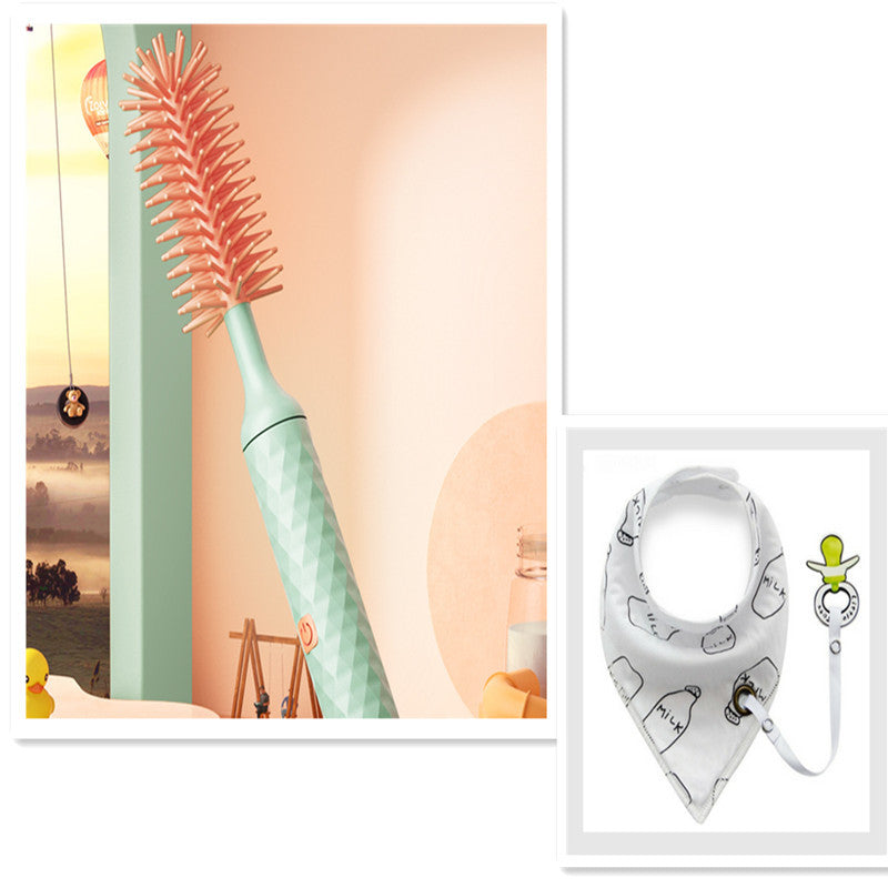 360 Degree Rotating Electric Silicone Bottle Brush