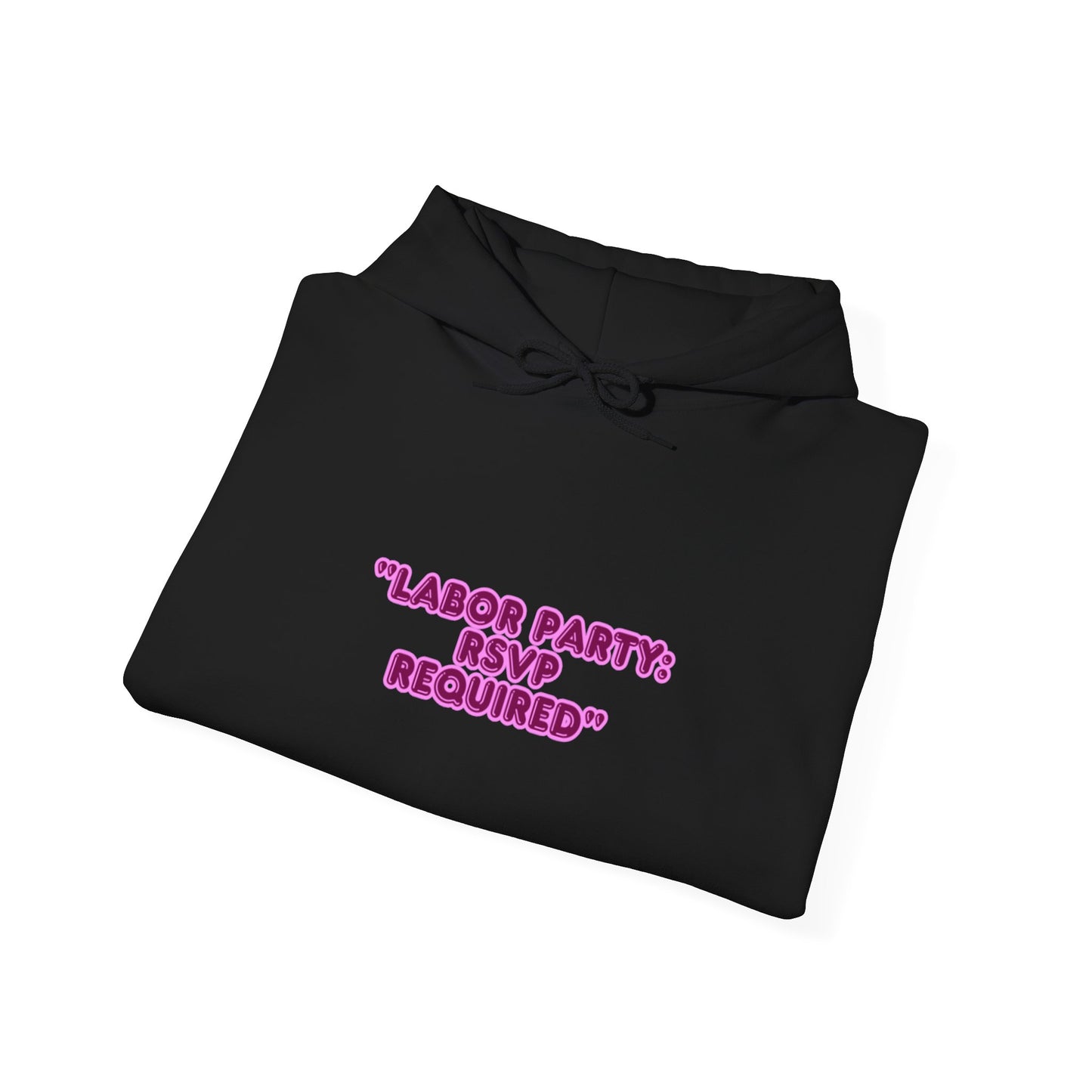 Labor Party Hoodie – RSVP Required, Cozy Maternity Sweatshirt