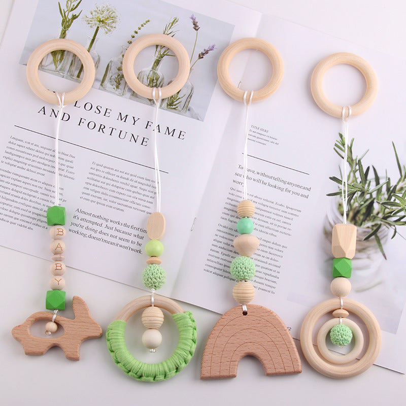 Baby Gymnastic Rack Beech Wood Teething Ring