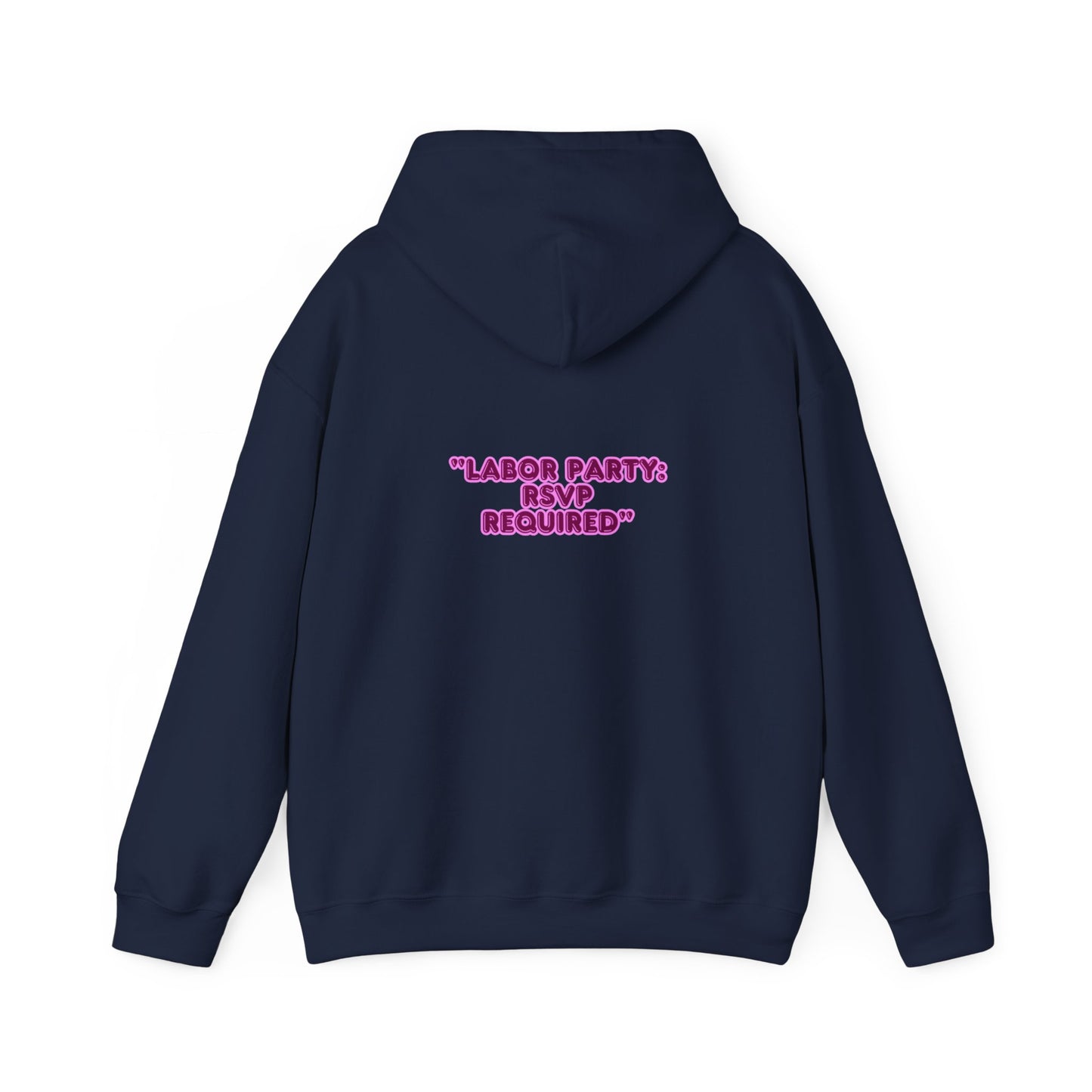 Labor Party Hoodie – RSVP Required, Cozy Maternity Sweatshirt