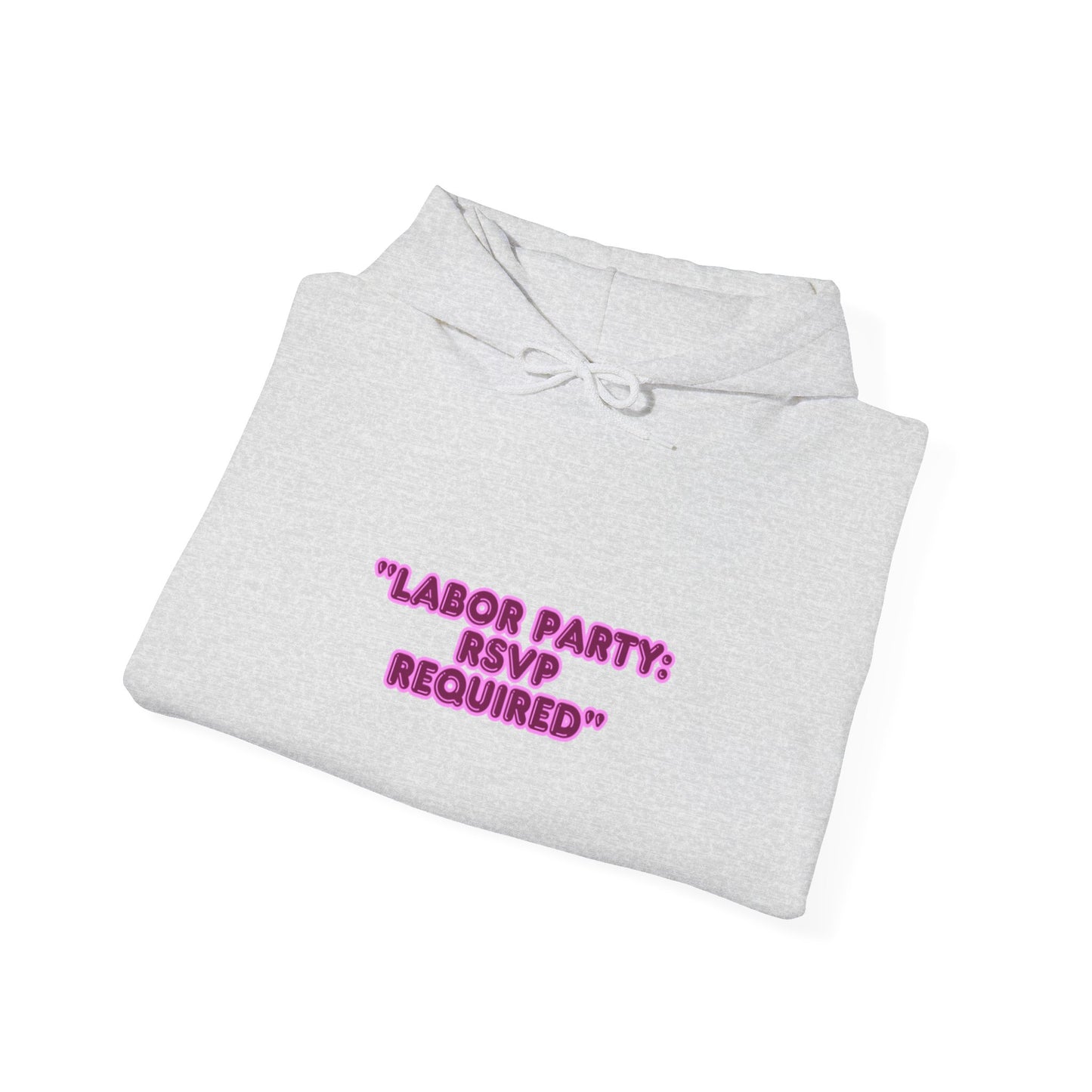 Labor Party Hoodie – RSVP Required, Cozy Maternity Sweatshirt