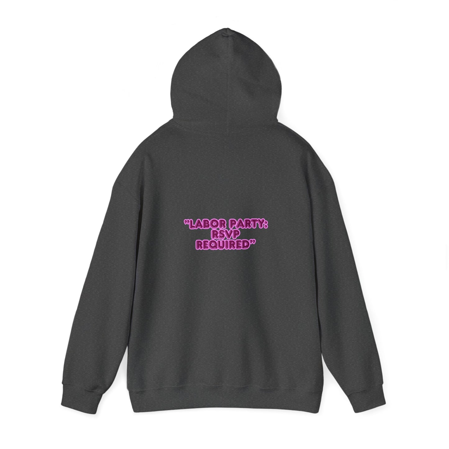 Labor Party Hoodie – RSVP Required, Cozy Maternity Sweatshirt