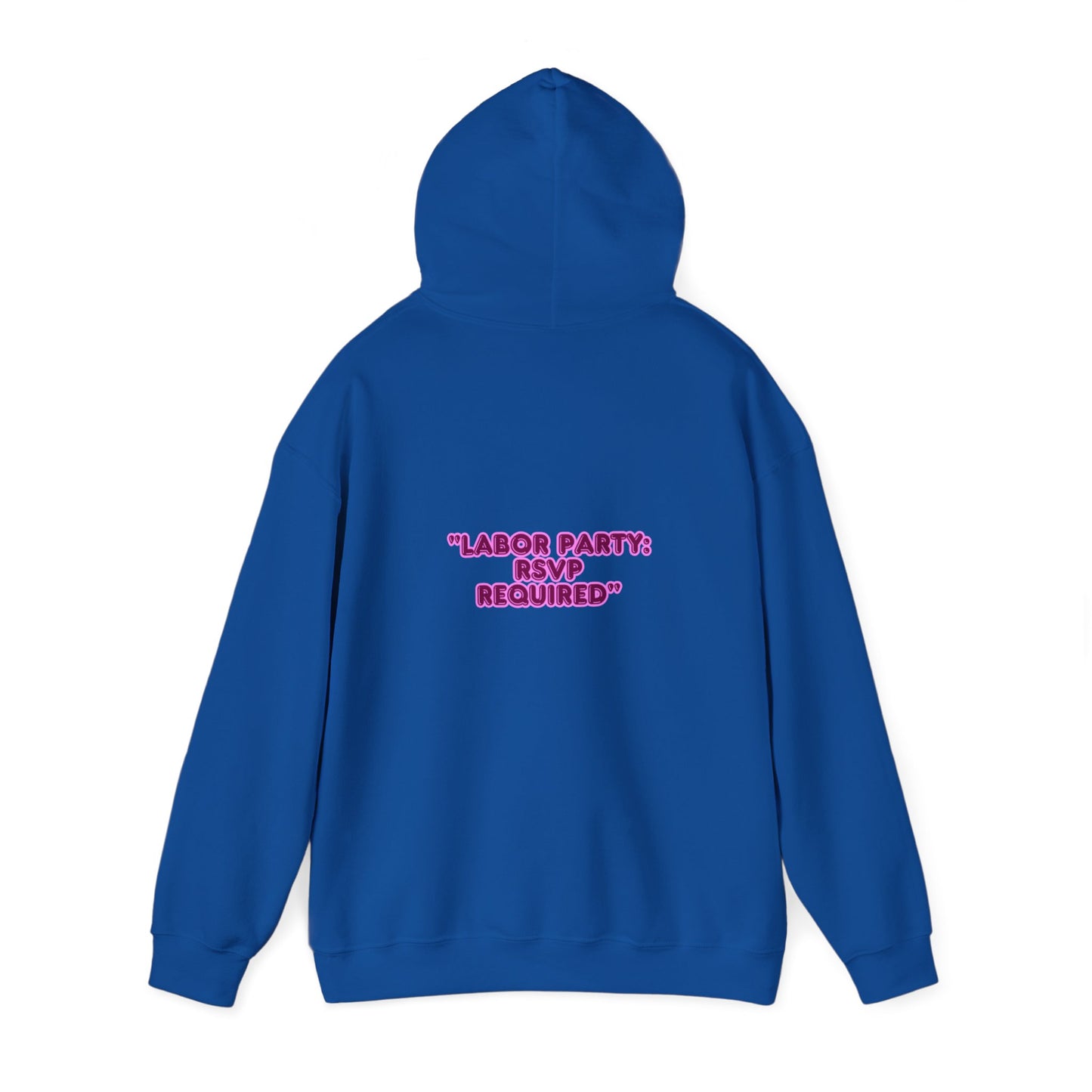 Labor Party Hoodie – RSVP Required, Cozy Maternity Sweatshirt