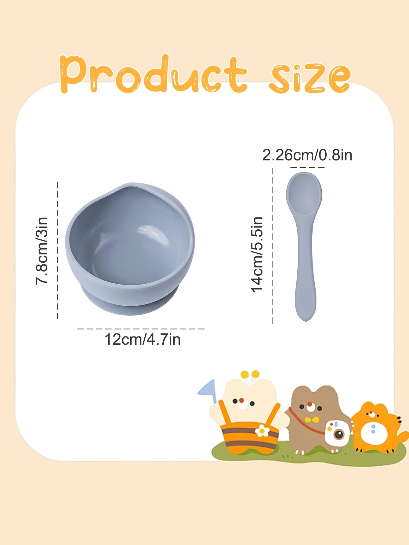 Baby 2PC Silicone Sucker Bowl Set