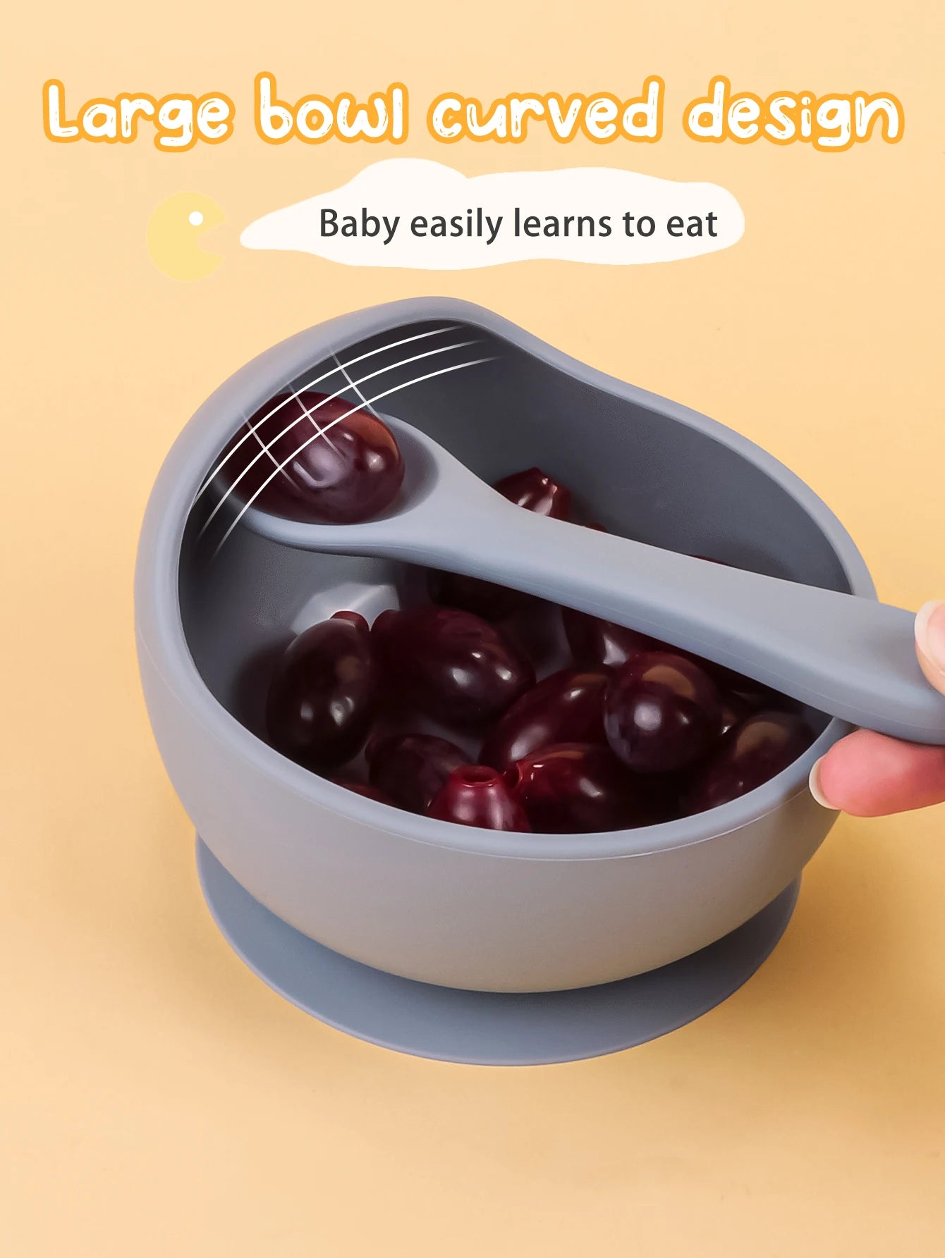 Baby 2PC Silicone Sucker Bowl Set