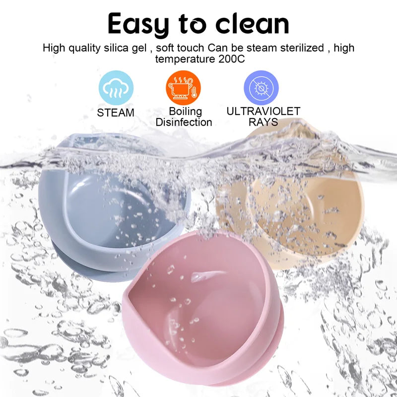 Baby 2PC Silicone Sucker Bowl Set