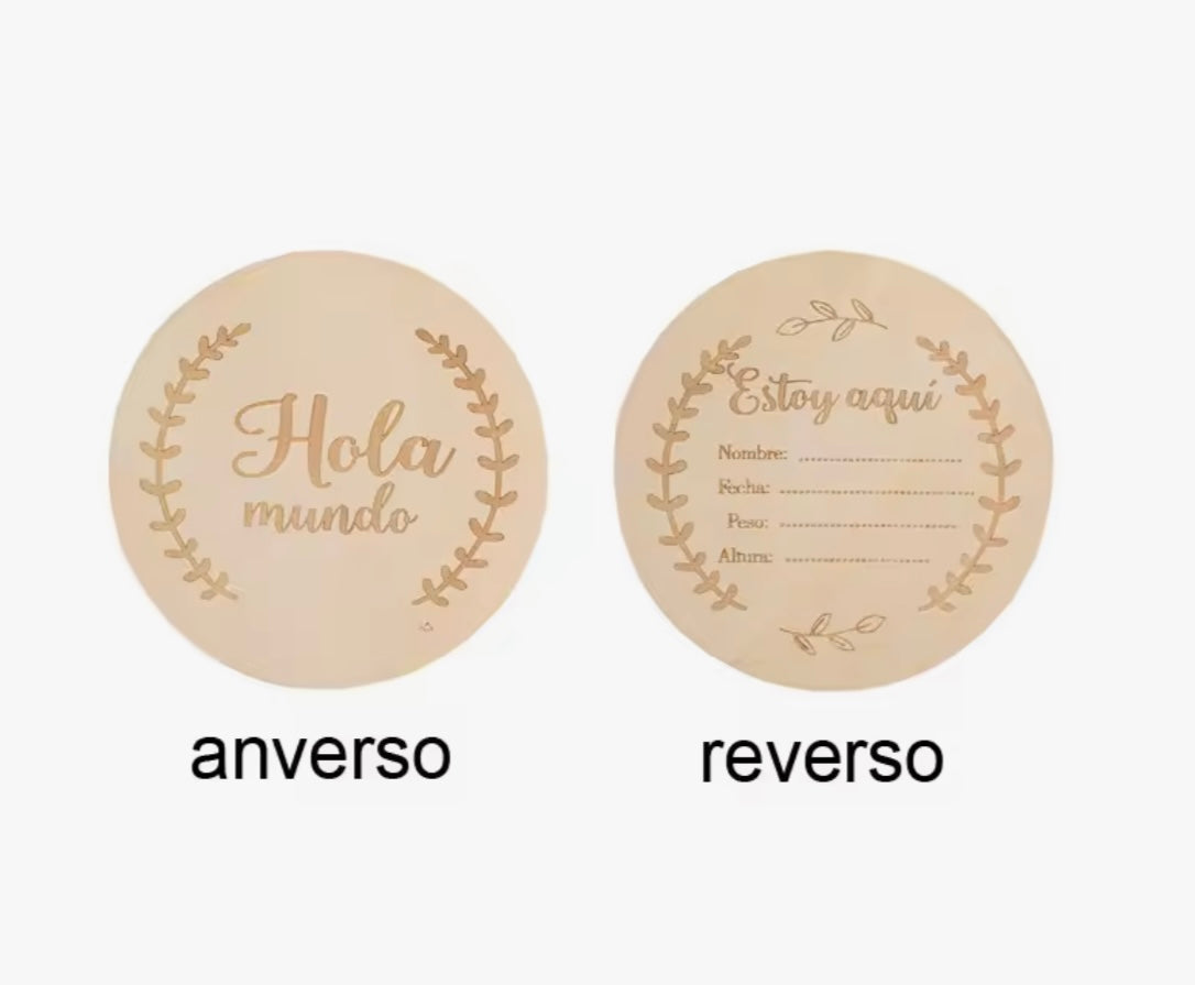Beech Wood Baby's 1st Engraved Milestone Tracker