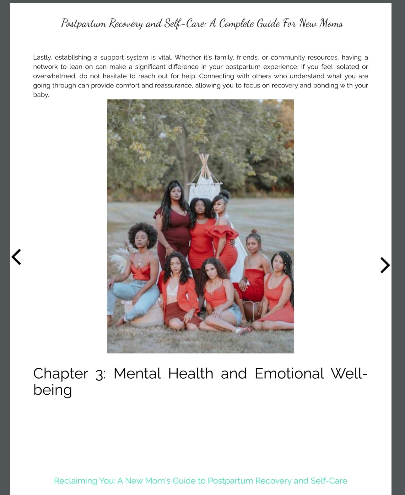 Postpartum Recovery and Self-Care- Flip-Book