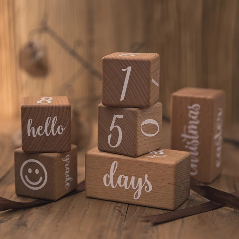 Beech Wood Baby's 1st Engraved Milestone Tracker