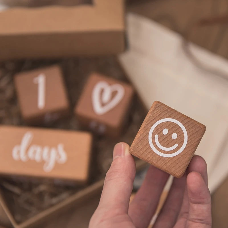 Beech Wood Baby's 1st Engraved Milestone Tracker