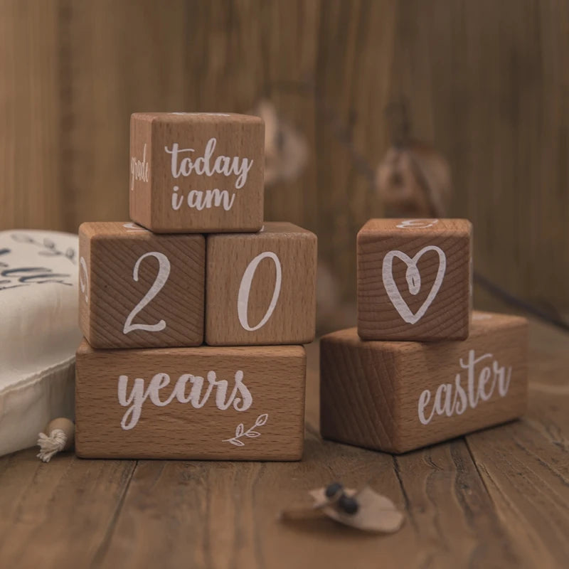 Beech Wood Baby's 1st Engraved Milestone Tracker
