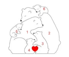Personalised Bear Hug Family Wood Carving