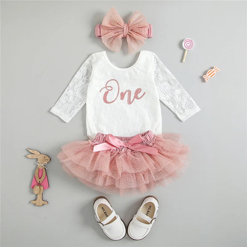 Baby Girls My First Birthday Outfit