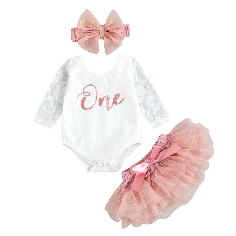 Baby Girls My First Birthday Outfit
