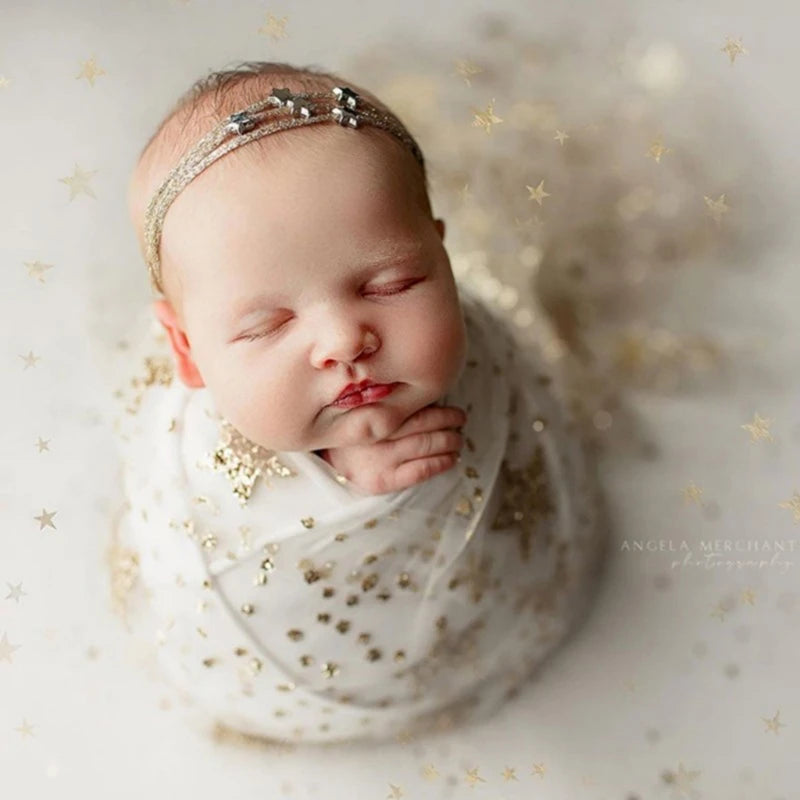 Newborn Photography Transparent Mesh Yarn Blanket