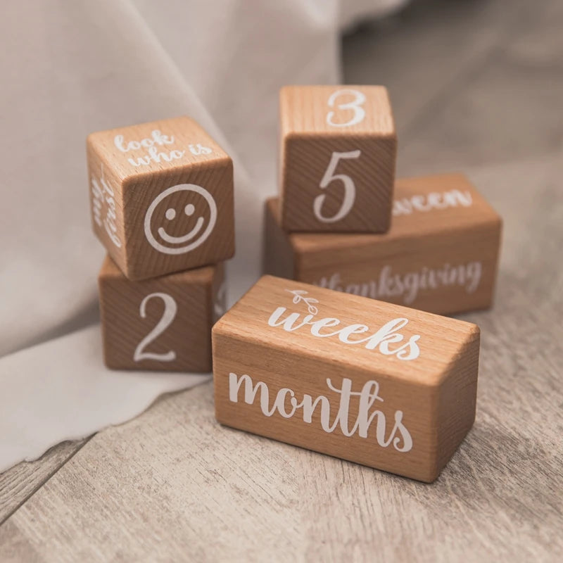 Beech Wood Baby's 1st Engraved Milestone Tracker