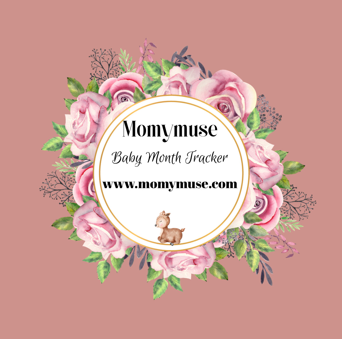 Printable Dusty PINK Magical Baby Monthly Tracker
