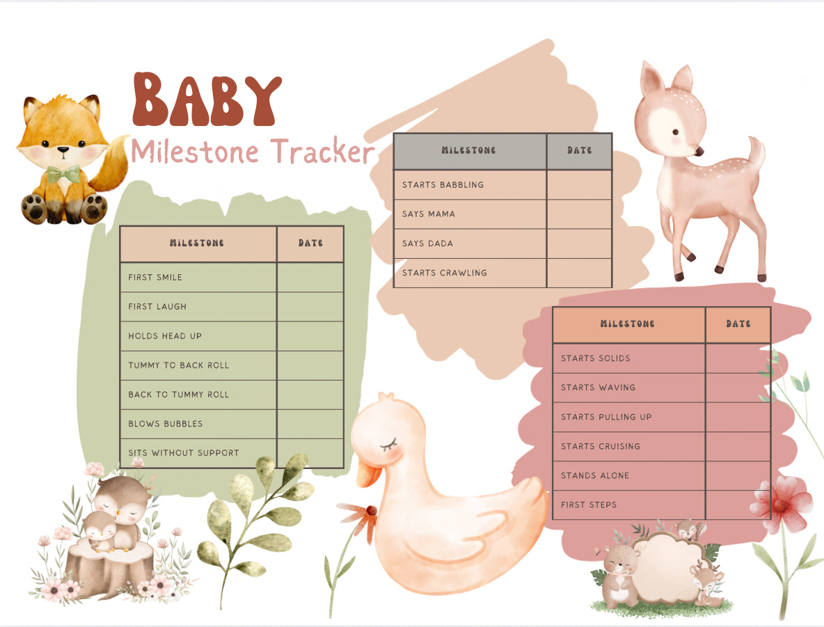 Printable Baby Milestones Tracker