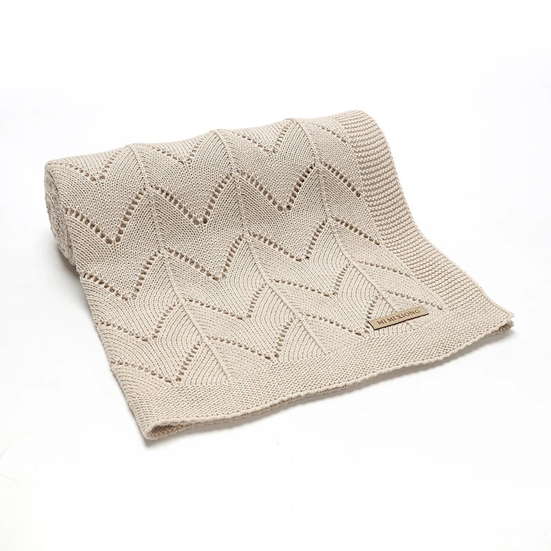 Biki Cotton Knitted Swaddle Wrap Blanket