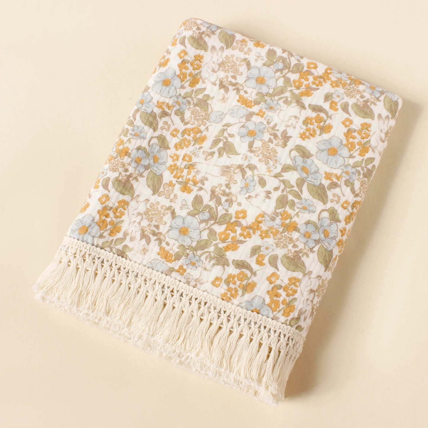 Floral Organic Cotton Soft Wrap Blanket
