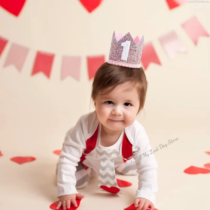 1 Year Old First Birthday Powder Crown