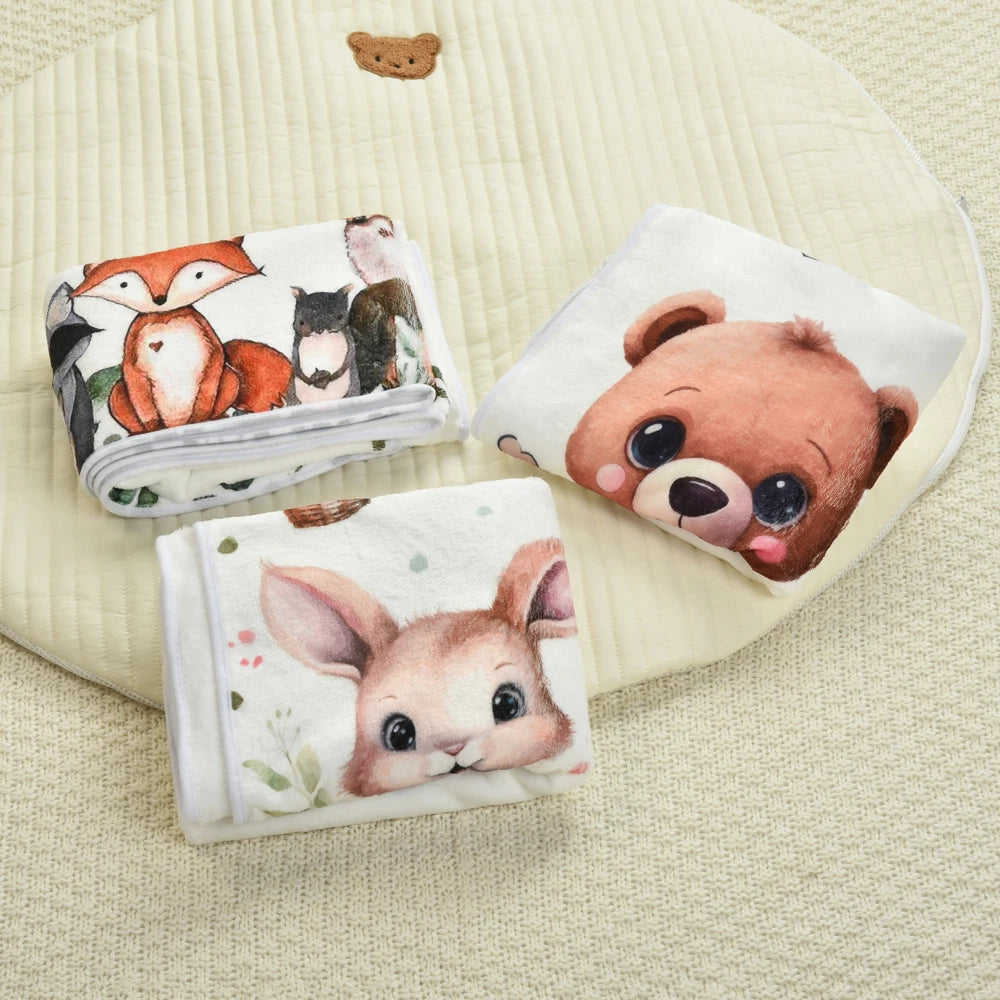 Baby milestone Flannel photography prop blanket