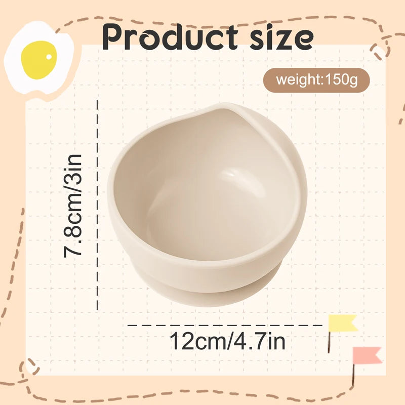 Baby 2PC Silicone Sucker Bowl Set