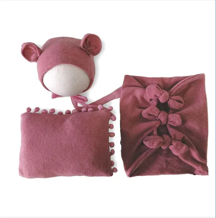 Cute Mouse Baby Photo Shoot 3/pcs Outfit
