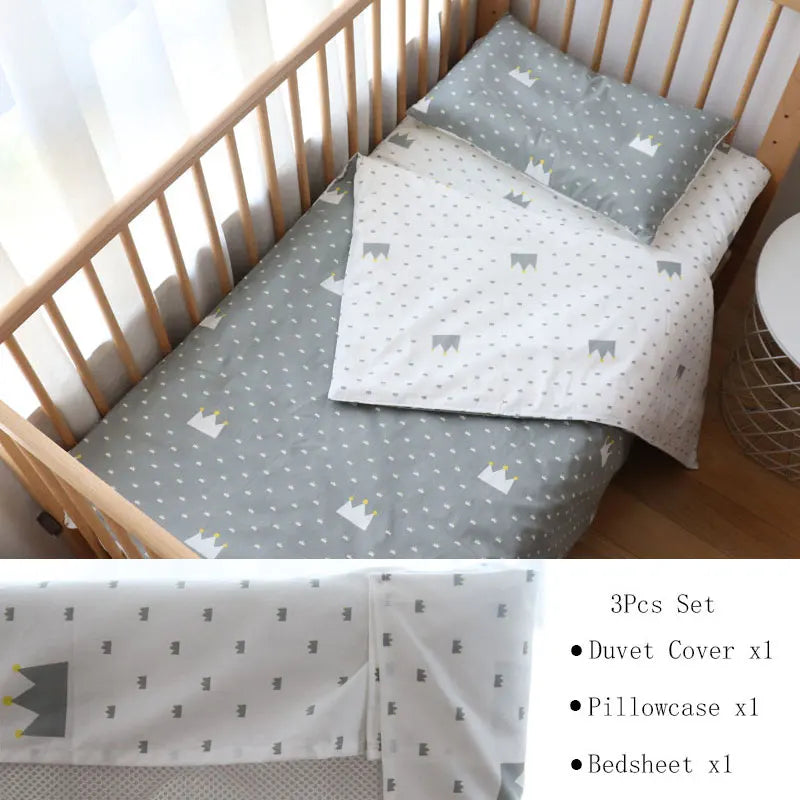 3 Pcs Cotton Cartoon Bed Linens
