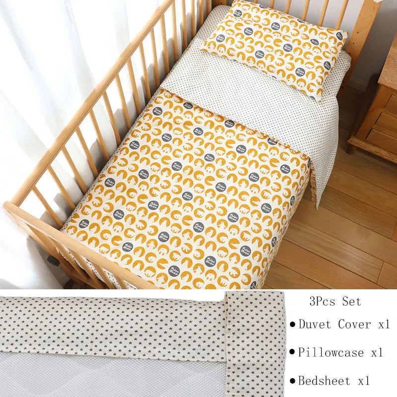 3 Pcs Cotton Cartoon Bed Linens