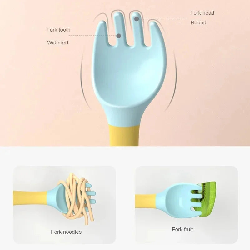 Soft and flexible baby feeding spoon se