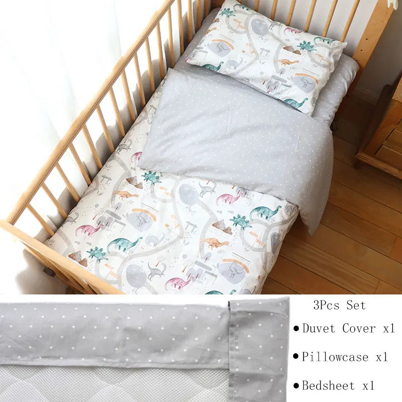 3 Pcs Cotton Cartoon Bed Linens