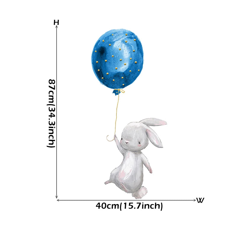 Baby Boy Elephant & Moon Wall Stickers