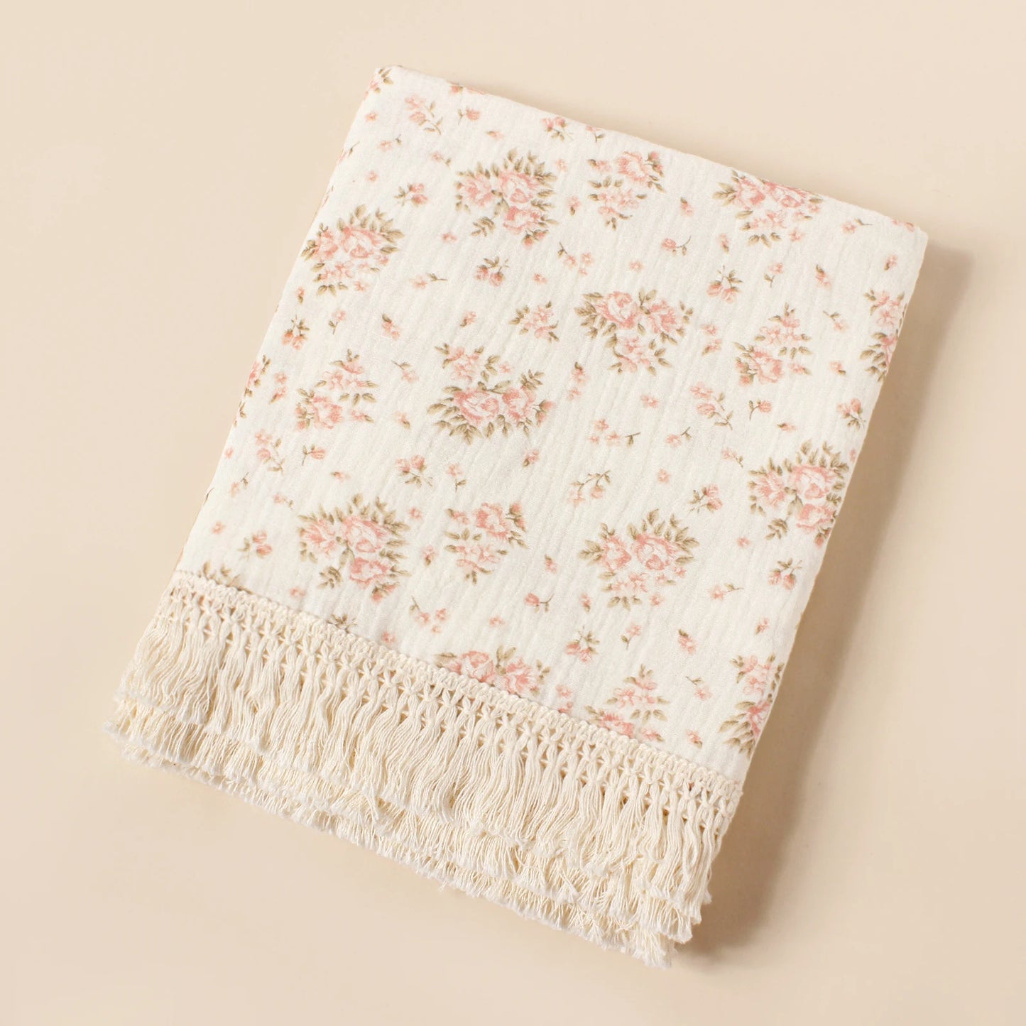 Floral Organic Cotton Soft Wrap Blanket