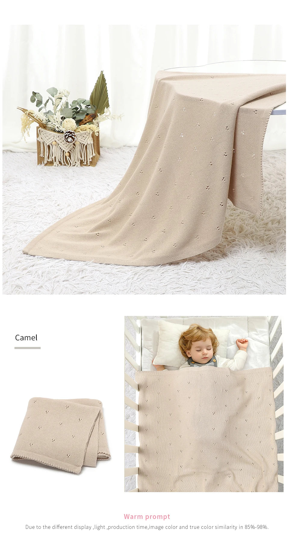 Cherry Muslin Swaddle Blanket