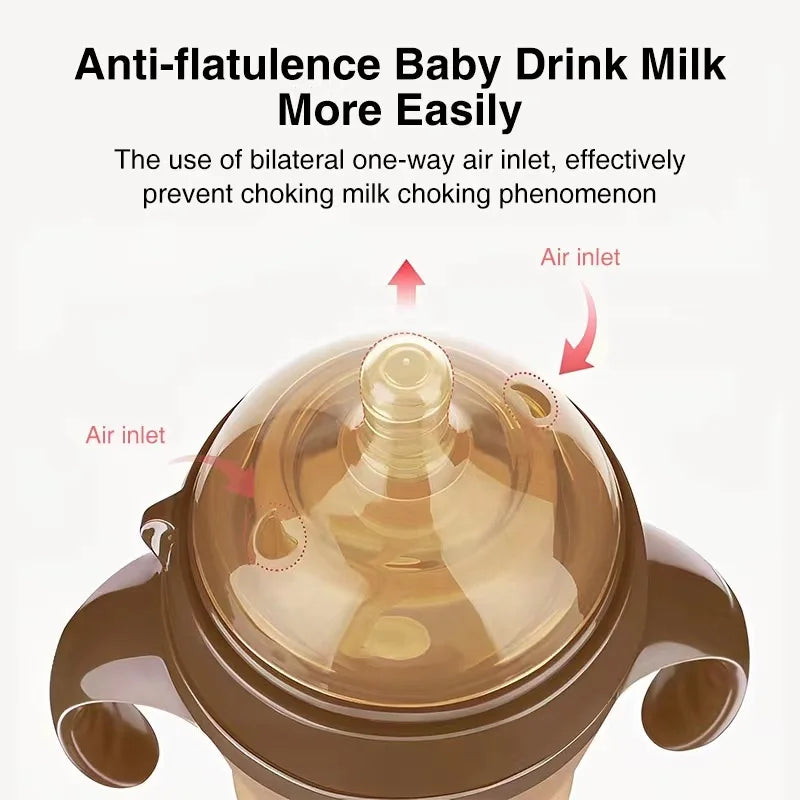 Baby Bottle with Silicone Handle