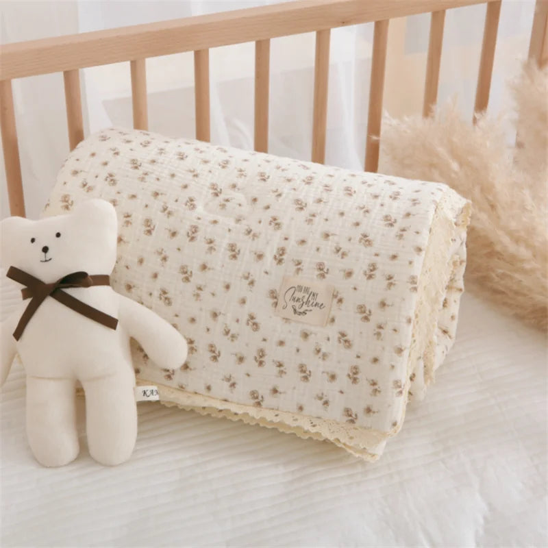 Ventage Cotton Padded Crib Blanket