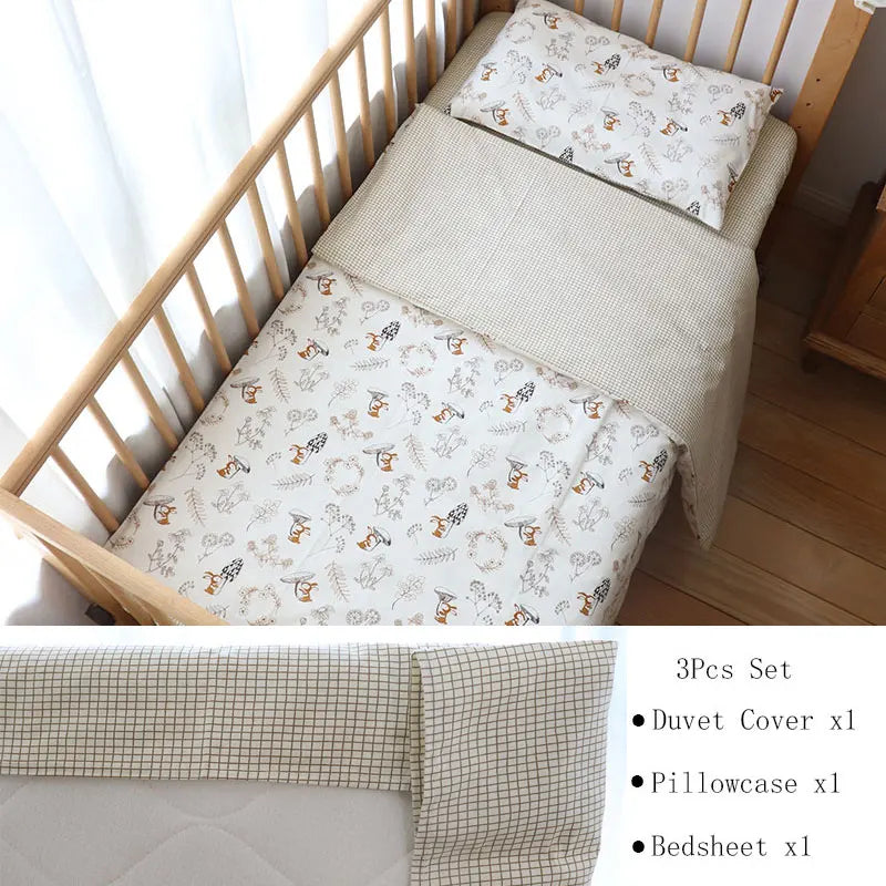 3 Pcs Cotton Cartoon Bed Linens