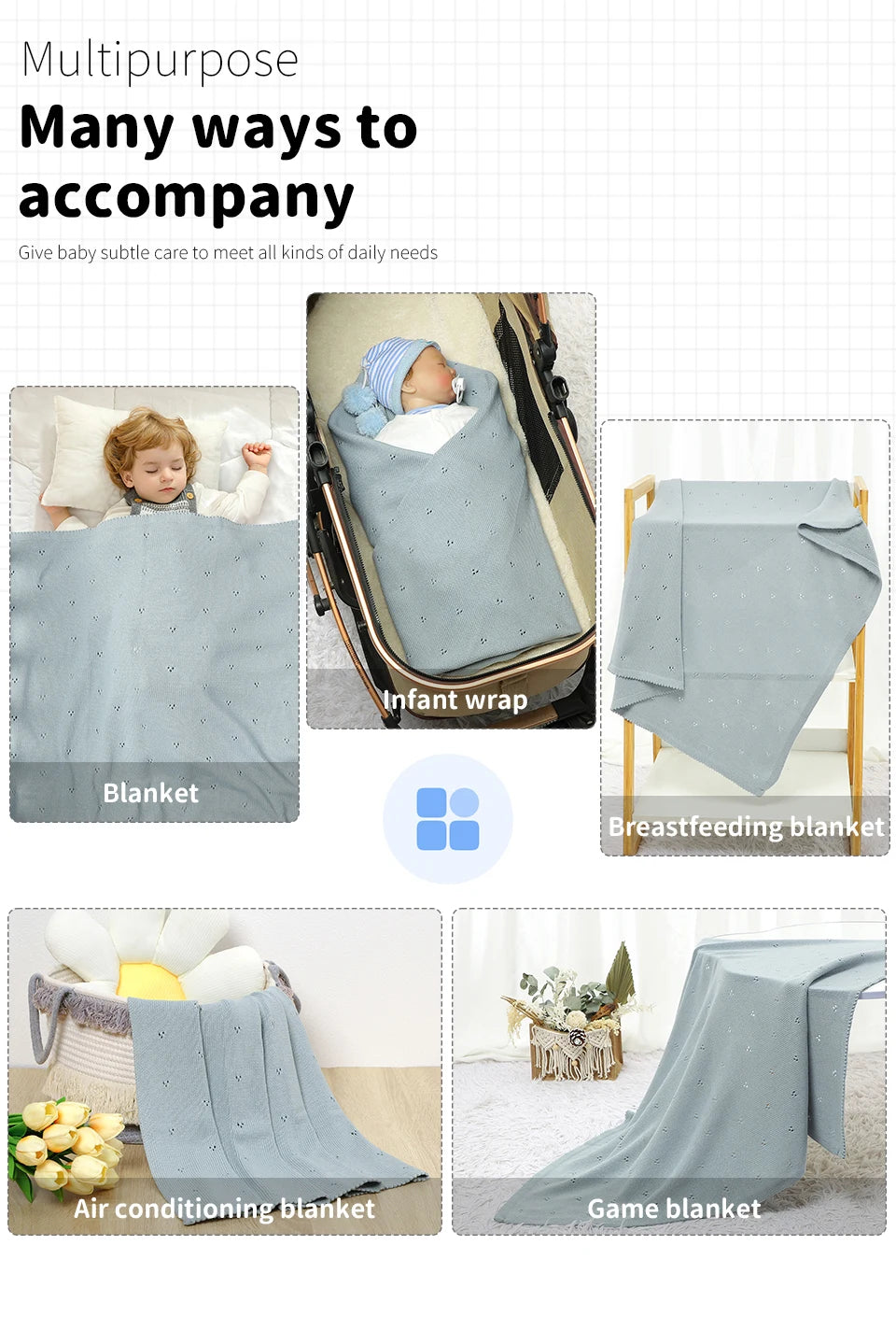 Cherry Muslin Swaddle Blanket