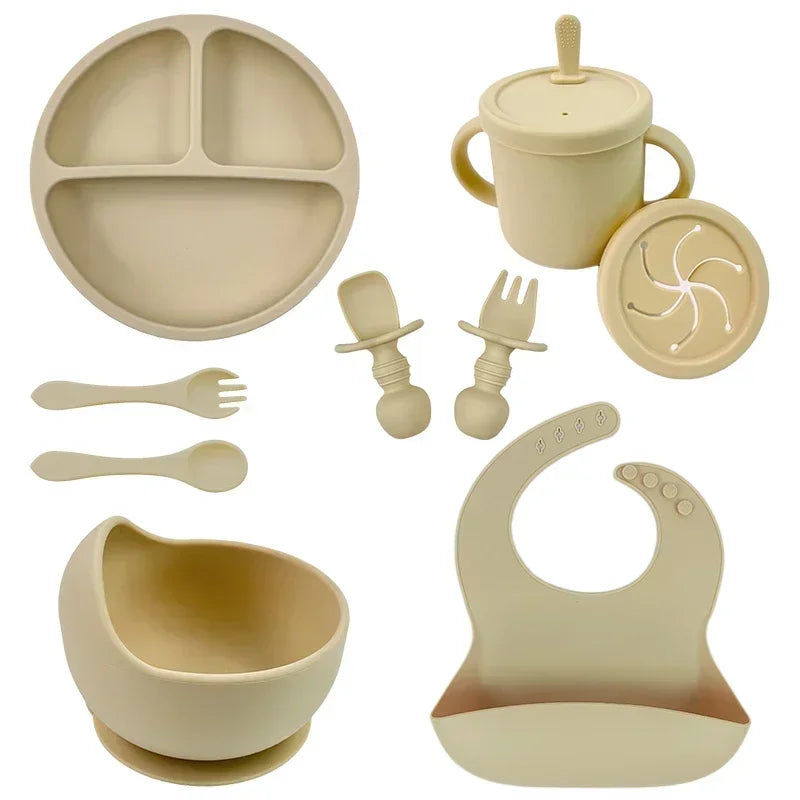 Silicone Baby Suction Bowl Feeding Set