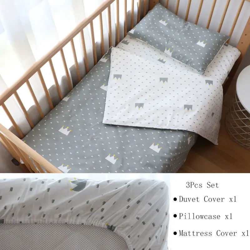 3 Pcs Cotton Cartoon Bed Linens