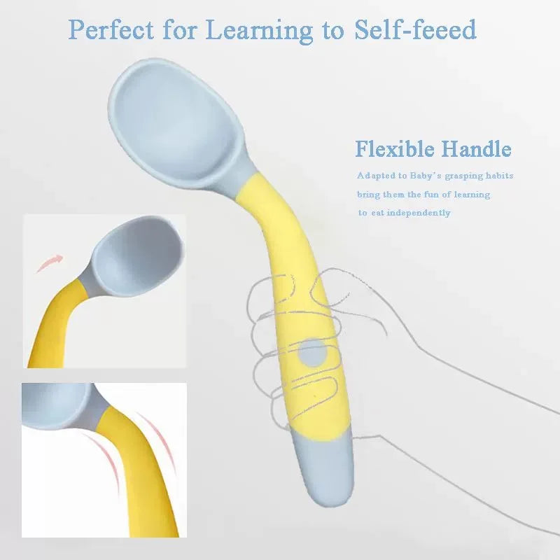 Soft and flexible baby feeding spoon se
