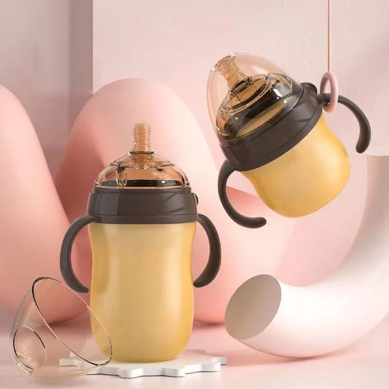 Baby Bottle with Silicone Handle