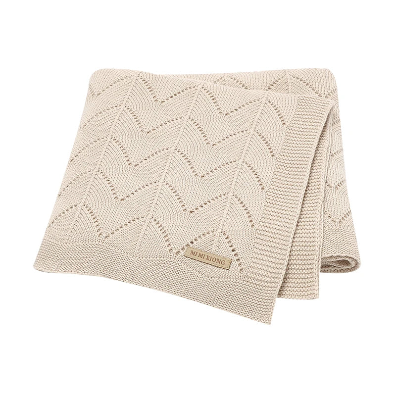 Biki Cotton Knitted Swaddle Wrap Blanket